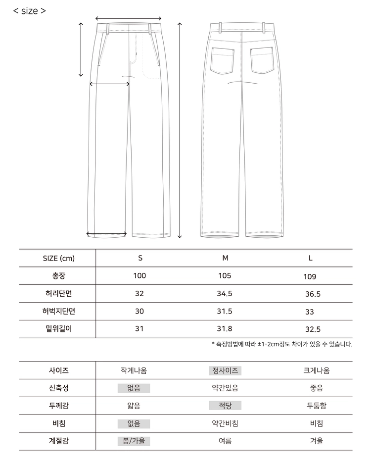 [새상품/S] 에핑글러 쿠로키 데님 팬츠 에크루 이미지
