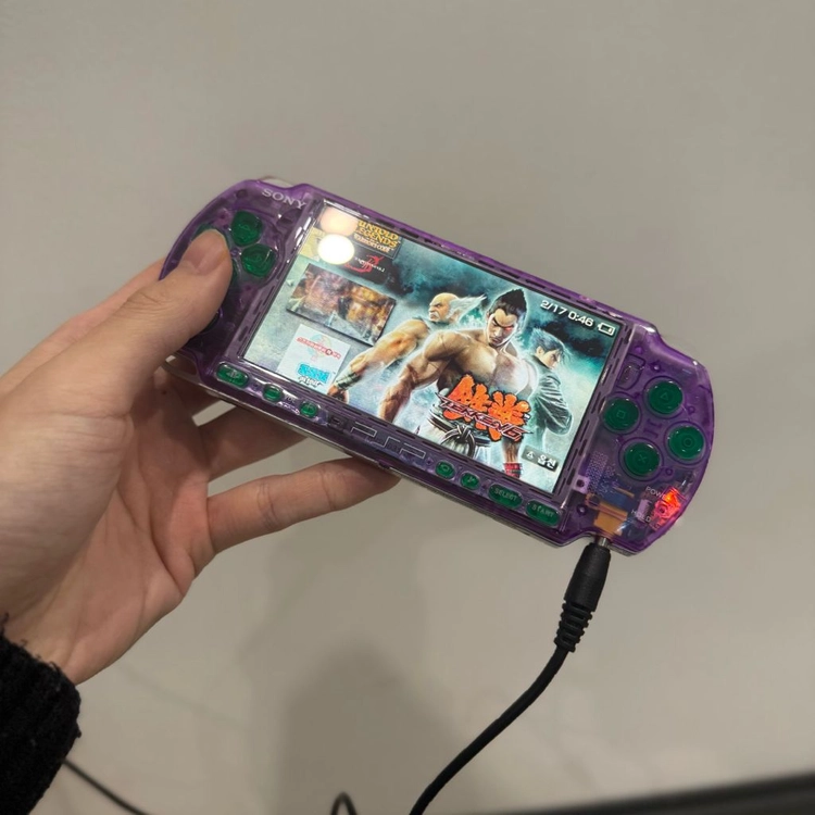 PSP3000 C타입 IPS 128G 클리어 퍼플 그린 이미지