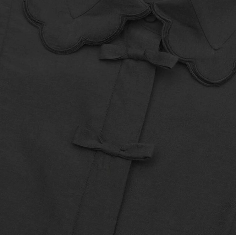 (새상품) JIYO Dew Blouse 지요 듀 블라우스 블랙 M 이미지