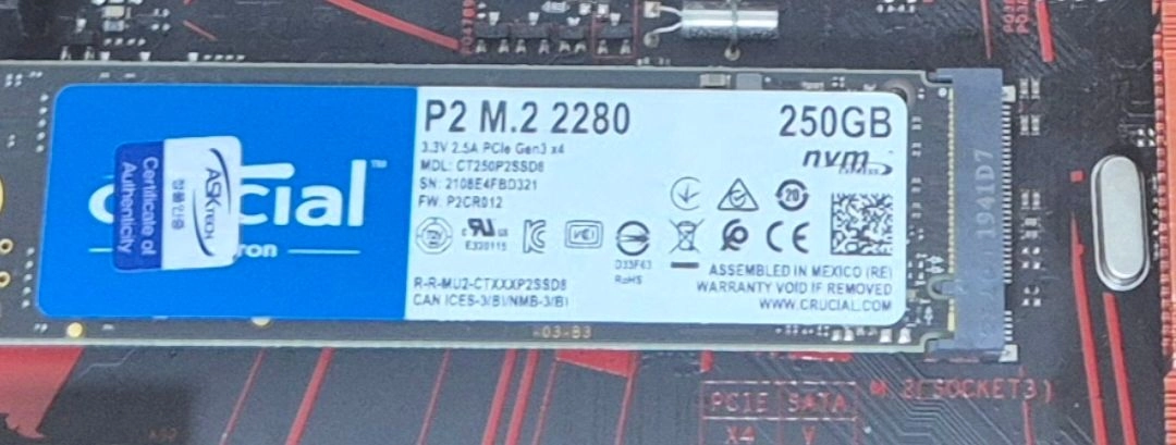 라이젠3500X+A320M+NVMe 250GB 이미지