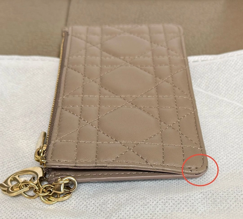 디올 레이디 까나쥬 지퍼 카드지갑 스몰 토프 이미지