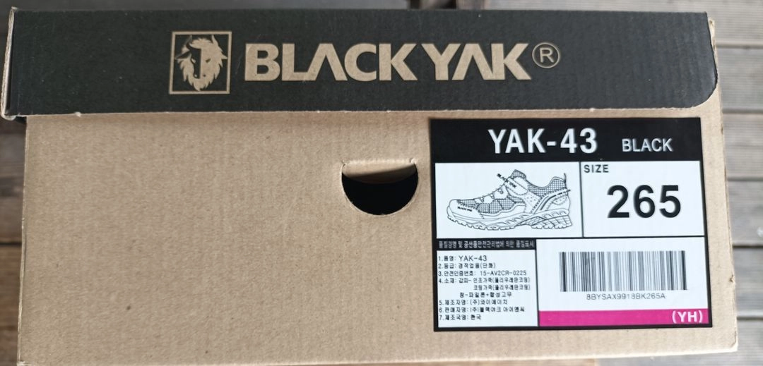 yak-43 블랙야크 안전화 265 새제품 밸크로 메쉬 초경량 이미지