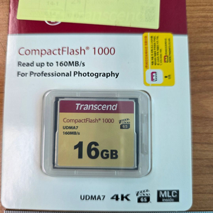 트랜센드 CompactFlash 1000/CF 1000배속/CF카드 16GB 이미지
