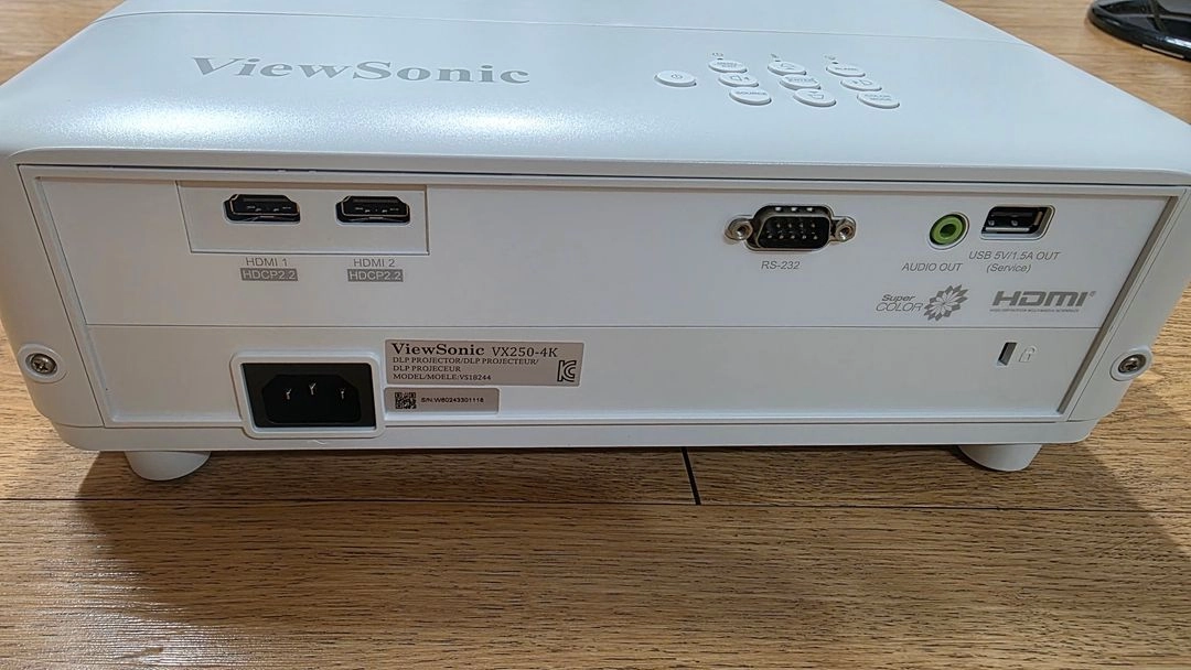 뷰소닉 VX250-4K 빔 프로젝터 (3800안시 4K UHD 20,000:1, 240Hz) 85~100인치 tv - 안심되는 중고거래 2