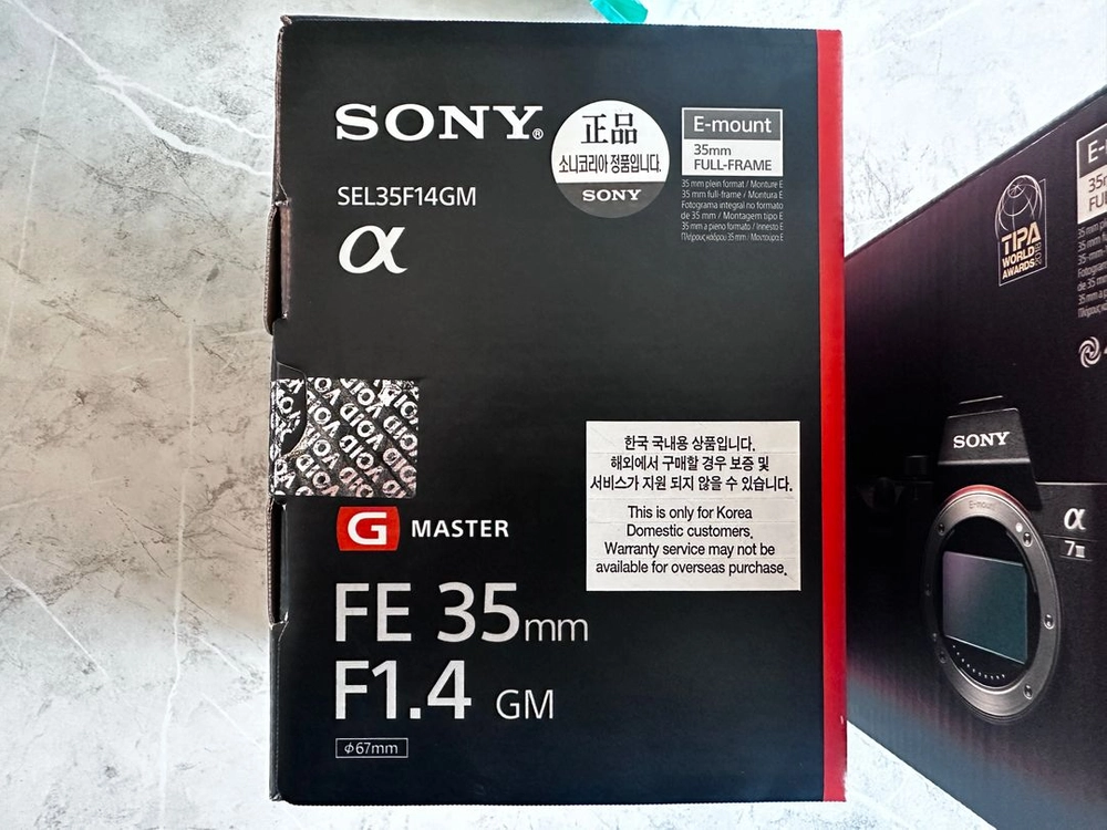 소니A7M3 본체 카메라 + 소니 렌즈 FE35mm F1.4 GM (나머지외 포함) 중고 판매합니다. (정품) 이미지