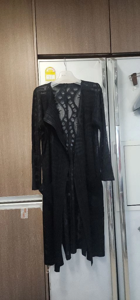 플리츠플리즈 메쉬 롱가디건 이미지