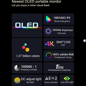 4k 15.6인치 삼성 터치 스크린 패널 oled 포터블 모니터 이미지