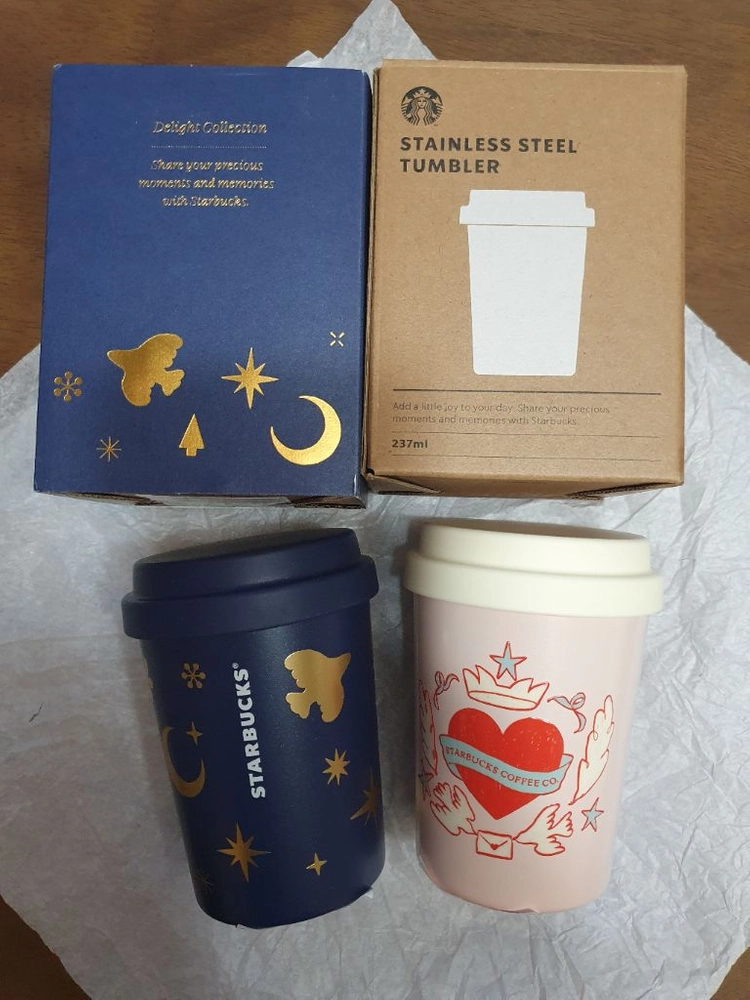 스타벅스 SS 홀리데이 딜라이트+스위티 퀸텐 텀블러 237ml 일괄판매 - 안심되는 중고거래