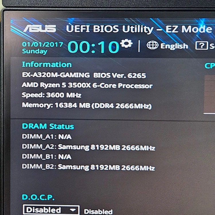 라이젠5-3500X + ASUS EX A320M-GAMING 이미지