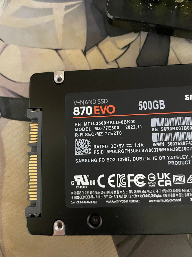 삼성870evo 500GB SSD 이미지