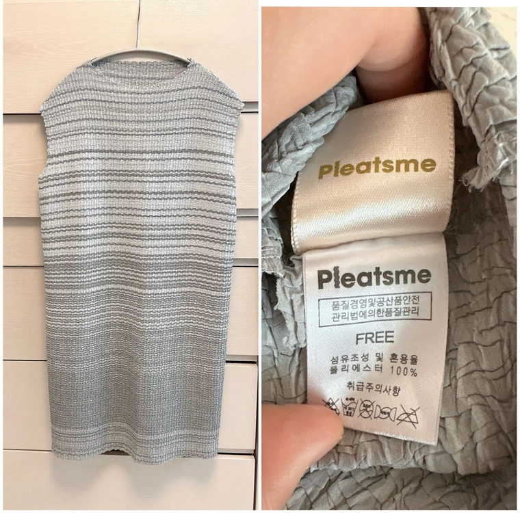 플리츠미 원피스 새상품 / 프리사이즈 pleatsme 민소매원피스 나시원피스 플리츠원피스 택포 이미지