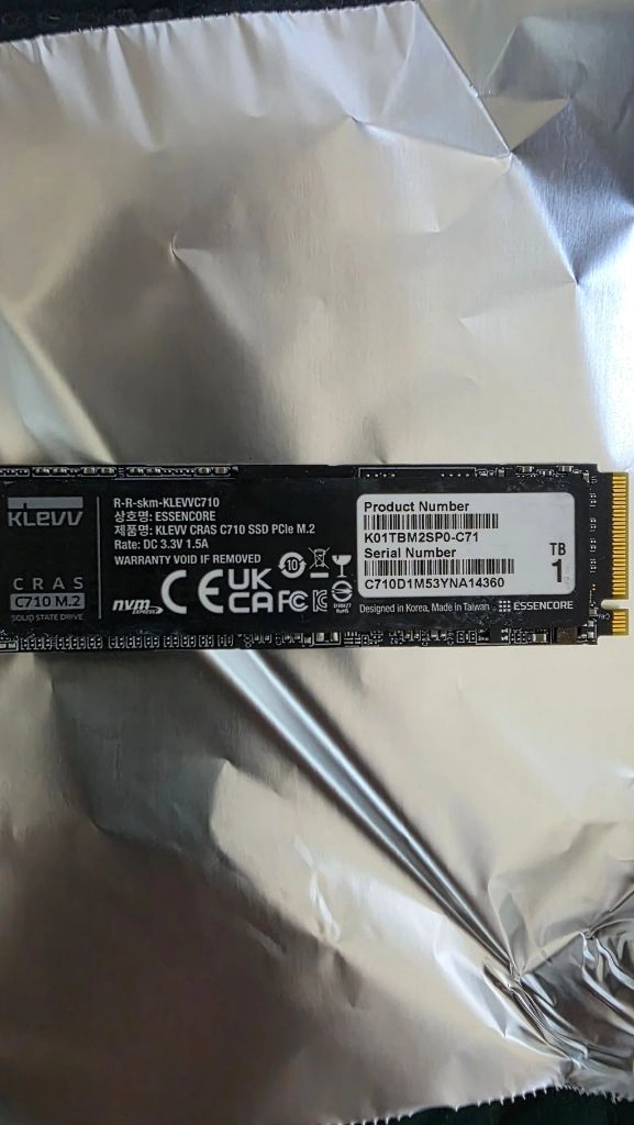 클레브 CRAS C710 1tb ssd 팝니다 - 안심되는 중고거래