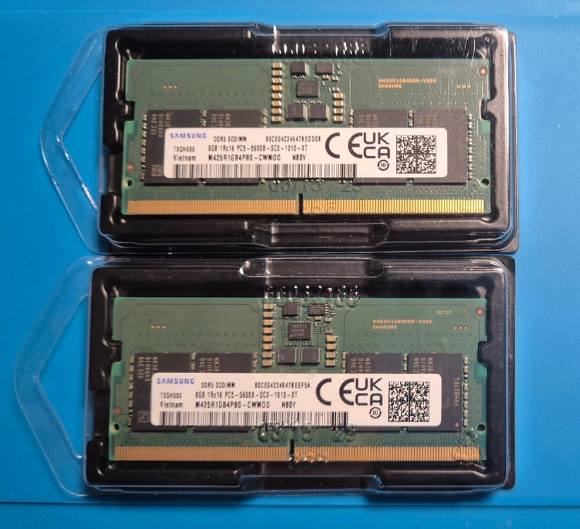 삼성 DDR5-5600 8GB2 (16GB) SODIMM / 동일주차 / MemTest 정상 - 안심되는 중고거래