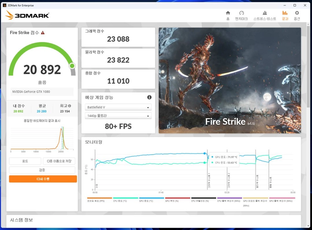 갤럭시 GALAX 지포스 GTX1080 GAMER D5X 8GB 이미지