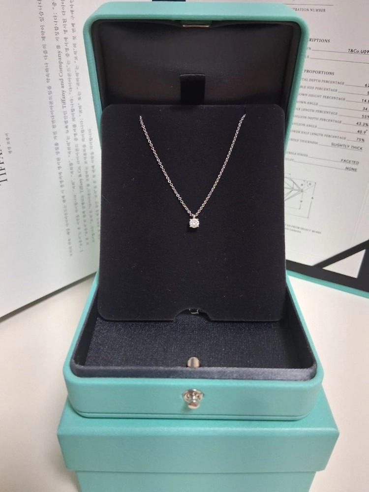 티파니 0.22ct(2.2부) 플래티늄 다이아 목걸이 이미지