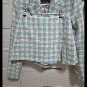 새것 ZARA 트위드 크롭 자켓 스커트 세트 이미지