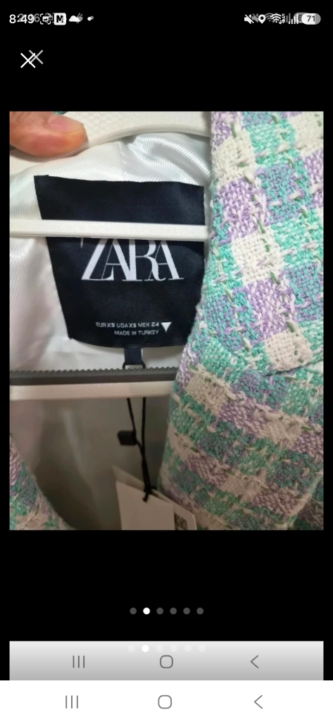 새것 ZARA 트위드 크롭 자켓 스커트 세트 이미지