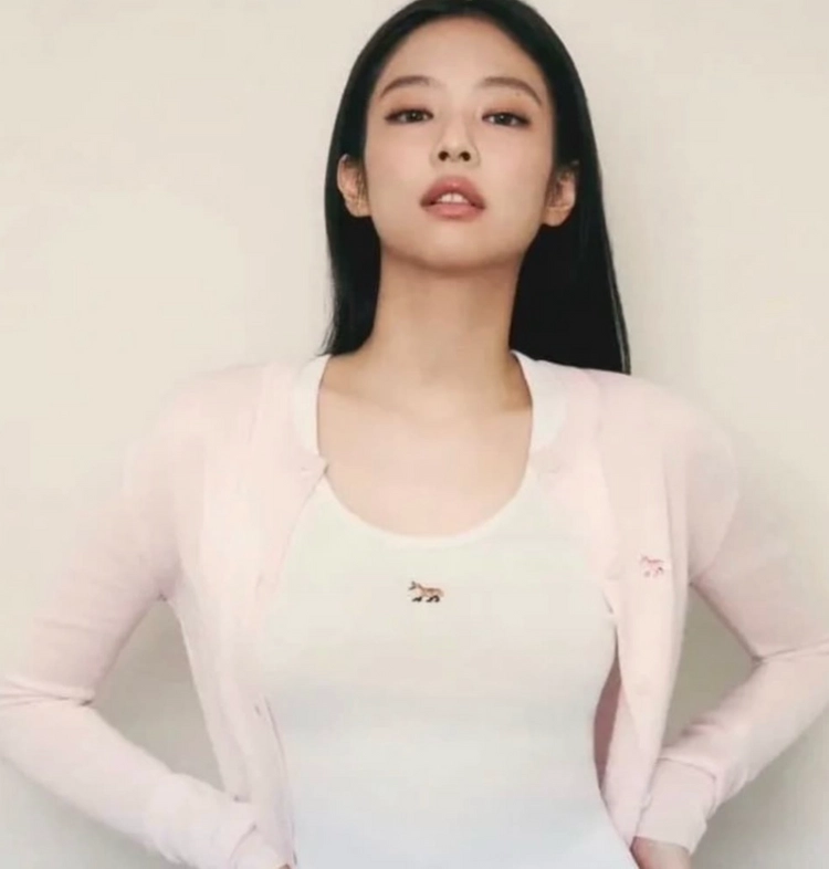 메종키츠네 베이비폭스 핑크 제니 가디건 L사이즈 이미지