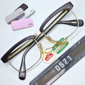 광휘 MASUNAGA KOKI GENTRY 28 안경테 54mm 콤비 하금테 일본 빈티지 데드스톡 하이엔드 레트로 이미지