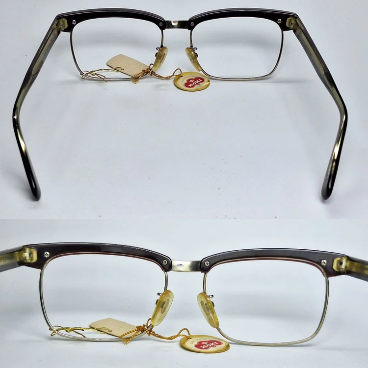 광휘 MASUNAGA KOKI GENTRY 28 안경테 54mm 콤비 하금테 일본 빈티지 데드스톡 하이엔드 레트로 이미지