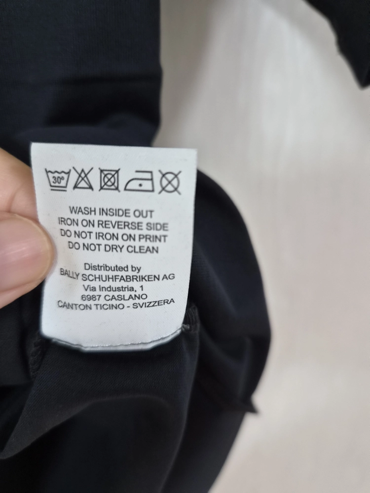 BALLY 블랙 금장 로고 오가닉 코튼 반팔티 XL (새제품) 이미지