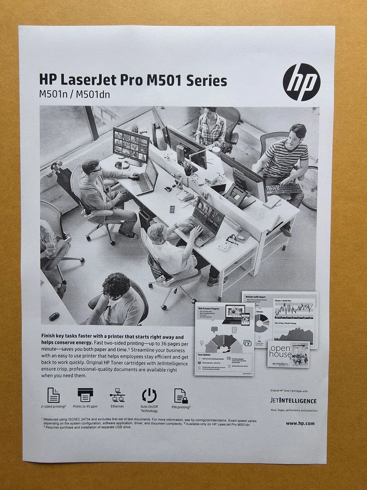 HP M501n 흑백 레이저 프린터 이미지