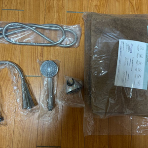 주방 싱크대 고급코브라줄+대림바스 샤워헤드 일반형+대림바스 6단 조절 샤워행거 샤워기걸이+욕실 샤워기 샤워 메탈 이미지