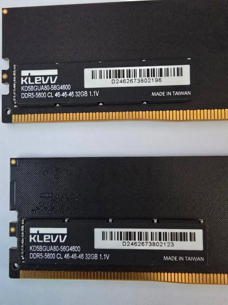KLEVV DDR5 5600MHz 32GB 2장 이미지