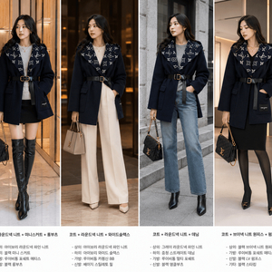 [정품] 루이비통 플랩 포켓 후디드 랩 코트 네이비 이미지