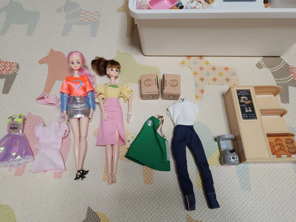 미미 인형 2세트(카페에서 바리스타,팬시미미) 이미지