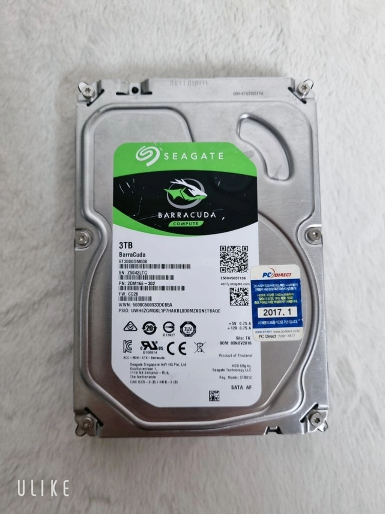씨게이트 바라쿠다 3TB HDD 하드디스크 이미지