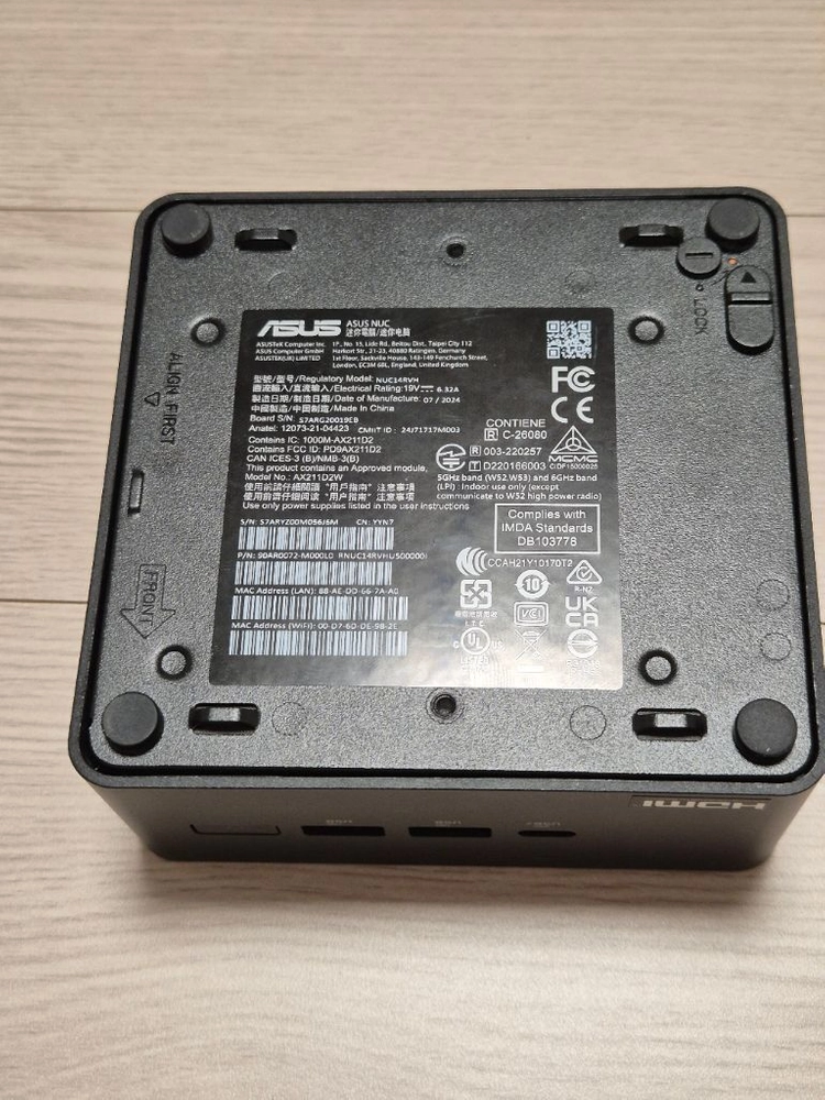 asus nuc 14 pro 베어본 미니 pc 이미지