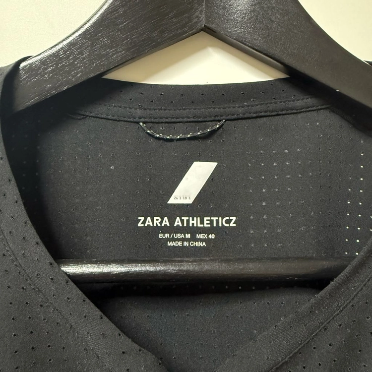 ZARA ATHLETICZ 펀칭 긴소매 티셔츠 블랙 M 이미지