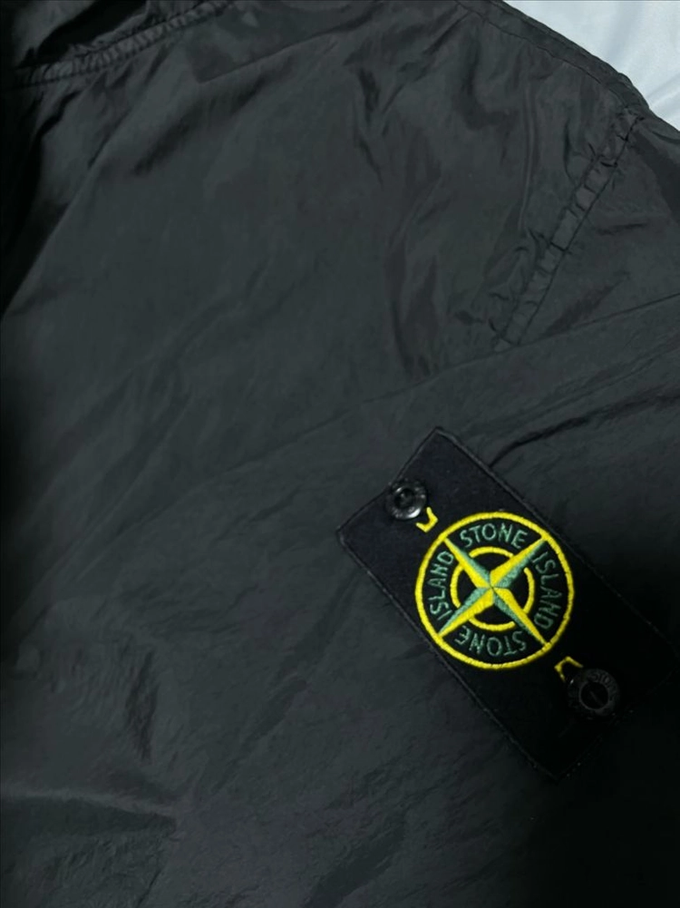 [XL] 23ss 스톤아일랜드 크링클랩스 가먼트다잉 바람막이 자켓 블랙 이미지