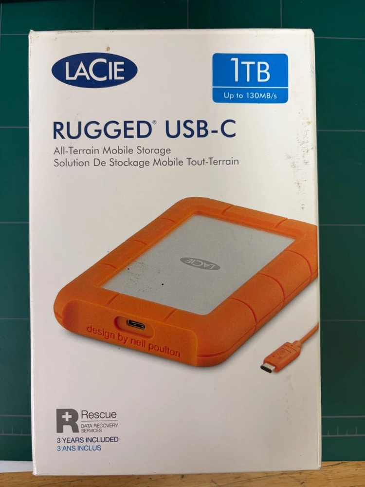 LACIE RUGGED USB-C 1TB 외장하드 이미지