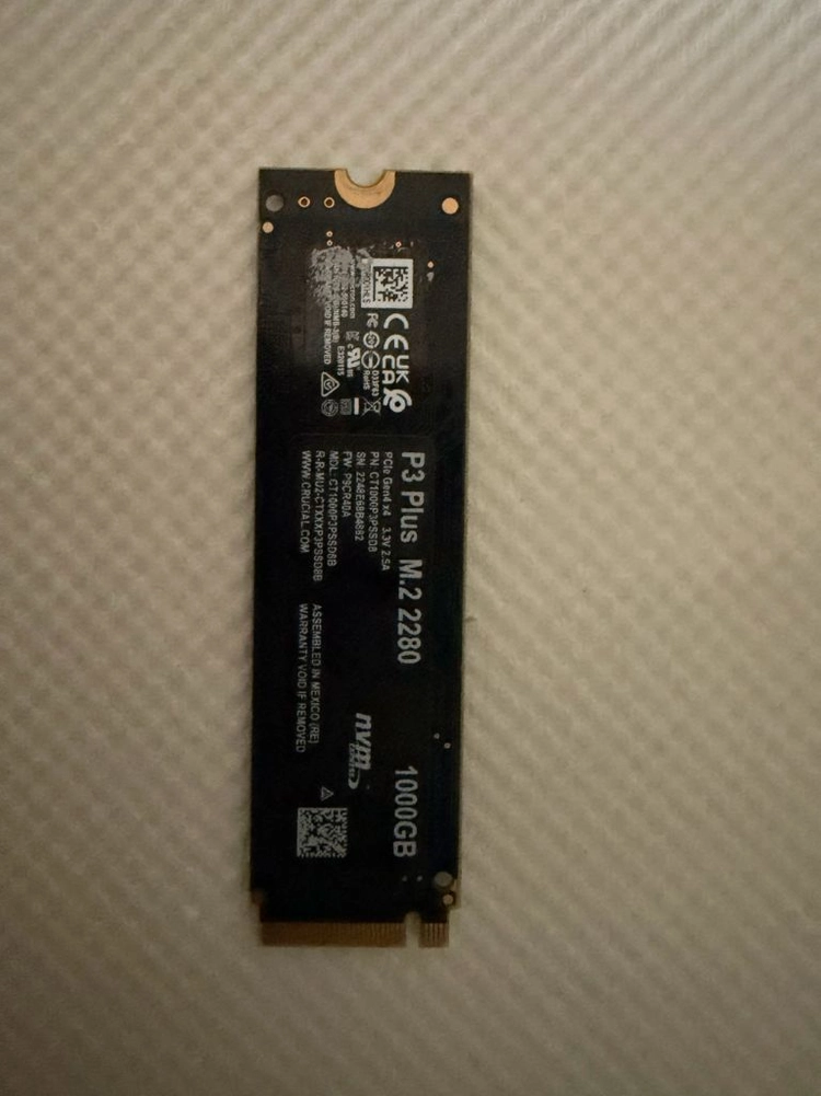 Crucial P3 Plus M.2 2280 1TB SSD 이미지