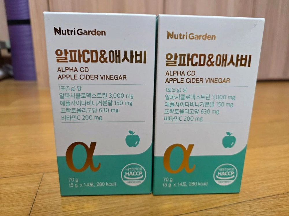뉴트리가든 알파CD&애사비 새제품2통(1통당 14포, 총 28포) 이미지