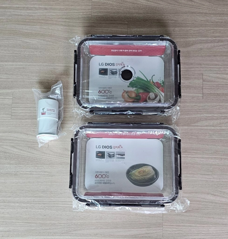 (새상품) (정품) LG 프리미엄 내열유리 다용도 밀폐 용기 + 진공 펌프 / 오븐 / 전자레인지 이미지