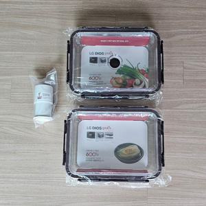 (새상품) (정품) LG 프리미엄 내열유리 다용도 밀폐 용기 + 진공 펌프 / 오븐 / 전자레인지 이미지