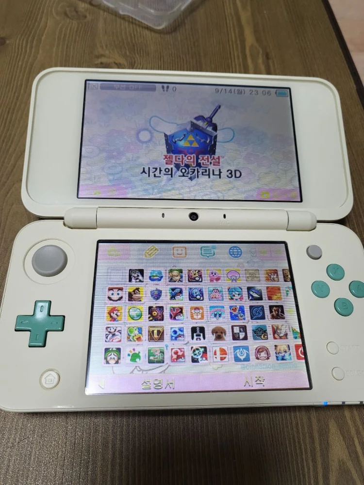 닌텐도 New 2DS XL 동물의숲 에디션 팝니다 게임 많아요 이미지