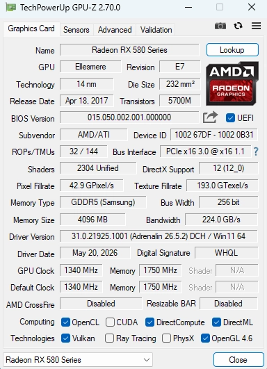 ZOTAC RX580 4G 판매합니다. 이미지