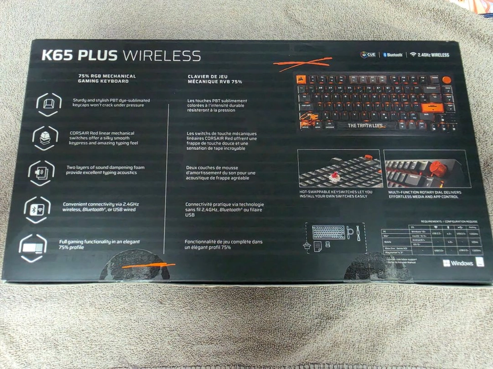 커세어 K65 PLUS WIRELESS 키보드 Call of Duty Black Ops 6 판매합니다 이미지