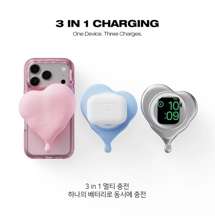 새상품) 그래그 맥세이프 하트 보조배터리 블랙 이미지
