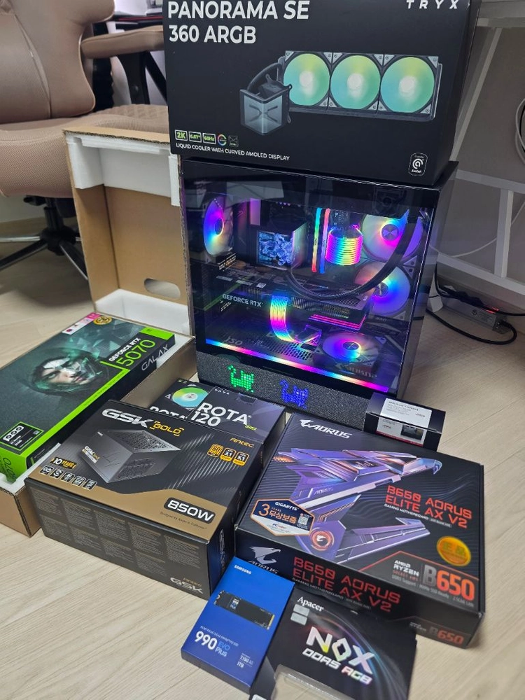 천안아산)고사양 게이밍 본체 7800X 3D , RTX5070 , D5 32GB 이미지