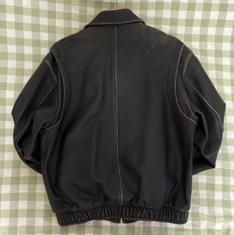 던스트 UNISEX DRIZZLER LEATHER JACKET_UDJU6A105_BRUSHED BLACK 이미지