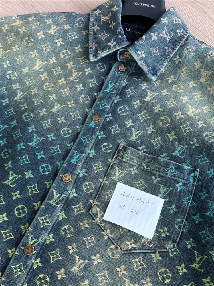 [XL] 루이비통 레인보우 모노그램 데님셔츠 / 루이비통 데님자켓 이미지