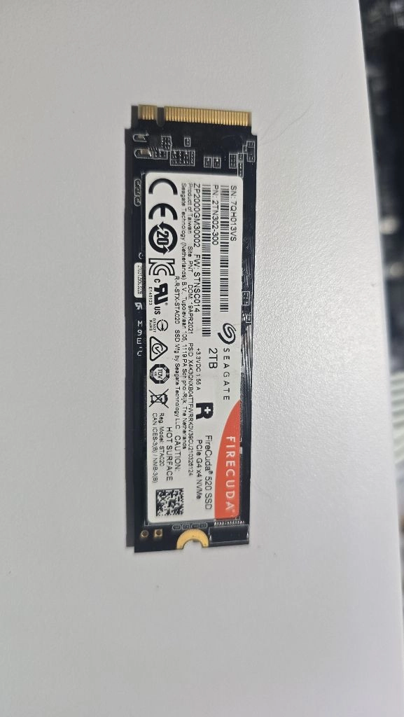SSD 씨게이트 파이어쿠다 2TB Seagate FireCuda 520 M.2 NVMe 2TB 이미지