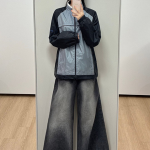 나이키 00s 스우시 메탈그레이 바람막이 자켓 이미지
