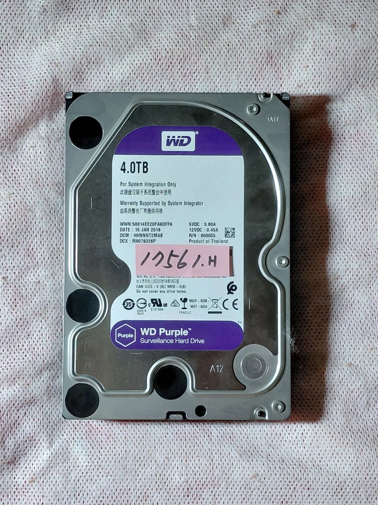WD Purple HDD 4TB 3.5인치 이미지