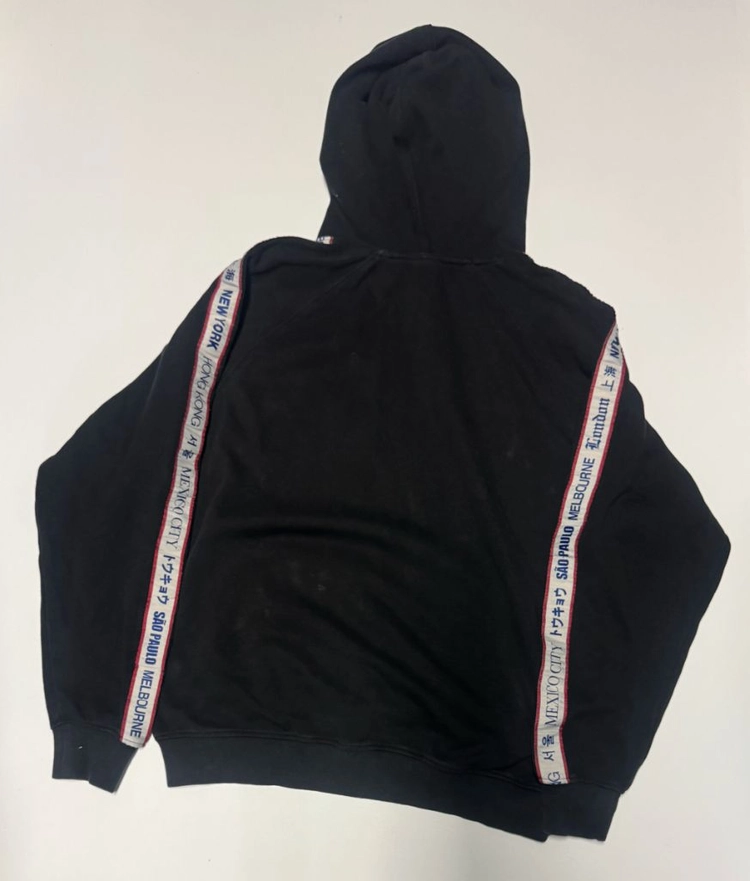 뉴에라 New Era 로고 테이프 스트릿 후드티 XL 블랙 이미지